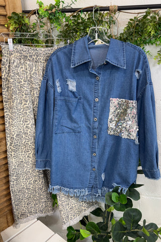 Brooks Shacket Lt Wash