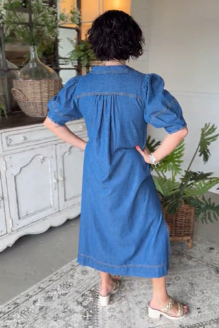 Lucinda Midi Dress Denim by Umgee