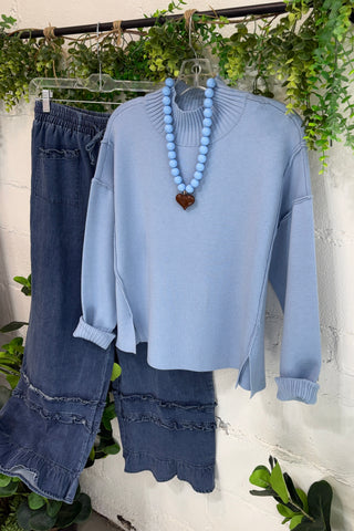 Viola Sweater Sky Blue by Jodifl