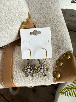 Full Bloom Earrings Bronze