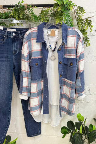 Dayshift Shacket Denim by Easel