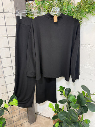 Pose Pant Set Black Top & Pant Set Zenana