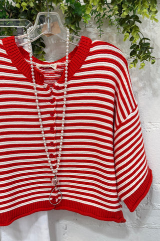Beasley Cardi Red by Peach Love Cardigan Peach Love
