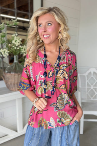 Bethany Pink by Umgee Shirts & Tops Umgee
