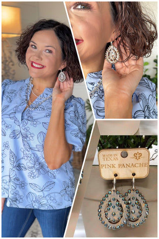 Sparkle Sparkle Earrings Silver by Pink Panache Earrings Pink panache