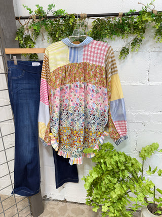 Lucky Girl Top Multi Shirts & Tops Young Threads