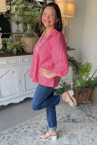 Dickson Top Red by Umgee