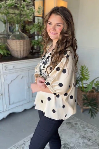 Shimmy Shine Taupe/Polka Dot by Jodifl