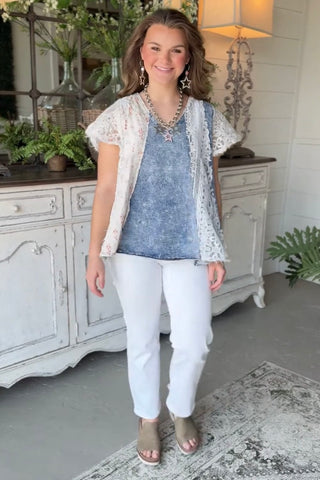 Freelance Top Denim by POL Clothing Shirts & Tops Pol Clothing