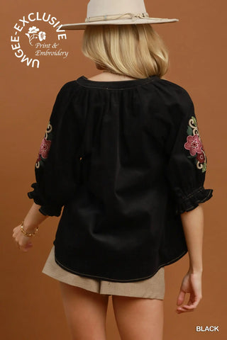 Seasoned Top Black by Umgee Shirts & Tops Umgee