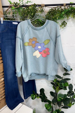 Beth Top Dusty Blue by Easel Shirts & Tops Easel