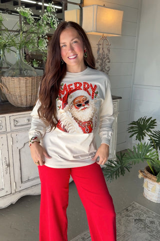 Santa Glam Tee Natural