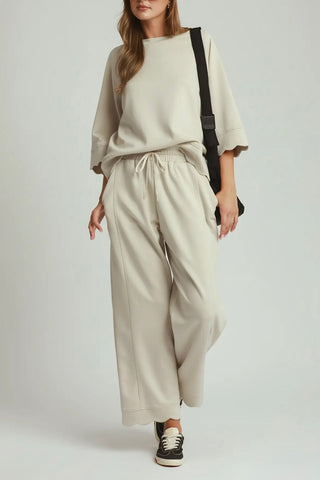 Brynlee Pants Ecru by Umgee