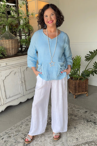 Charlize Top Blue Shirts & Tops Sole Luna