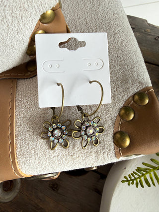 Full Bloom Earrings Bronze