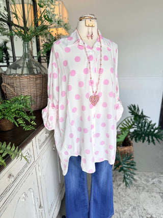 Connection Top White/Lt Blue Shirts & Tops D Style