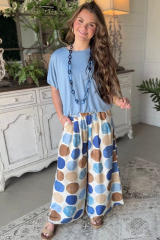 Double Bubble Top Slate Blue by Umgee Shirts & Tops Umgee