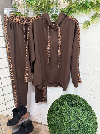 Go Wild Hooded Pullover Brown Shirts & Tops Sunflower