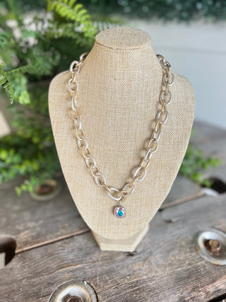 Chain Duo Necklace by Pink Panache Necklaces Pink Panache