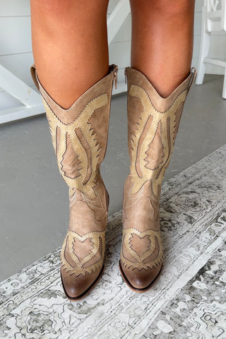 Whitney Cowboy Boots Taupe Boots Pierre Dumas