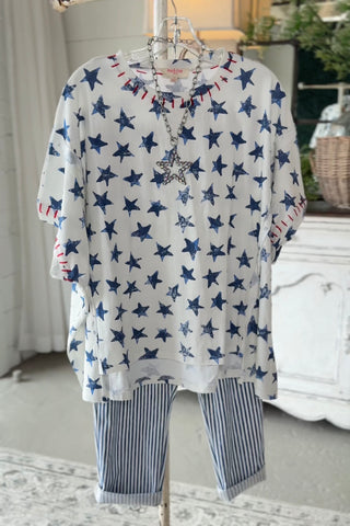 Starboard Top Navy by Peach Love Shirts & Tops Peach Love