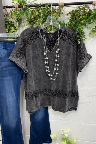 Certainly Top Ashed Black Shirts & Tops J Her