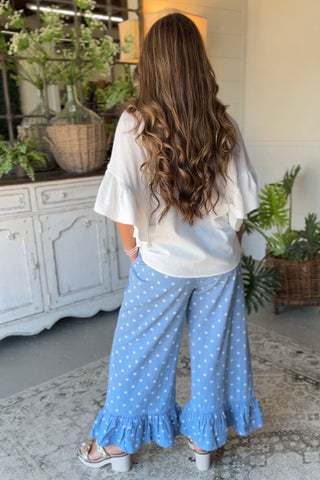 Domino Pants Lt Denim Pants Vine & Love