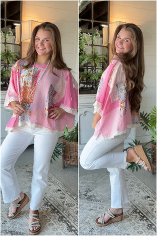Evermore Top Candy Pink by POL Clothing Shirts & Tops Pol Clothing