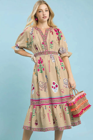 Pamela Maxi Dress Taupe by Umgee Dresses Umgee