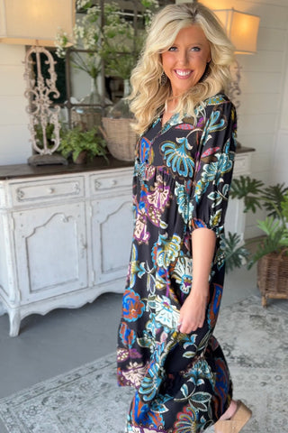 Flourish Dress Black by Umgee RESTOCK Soon