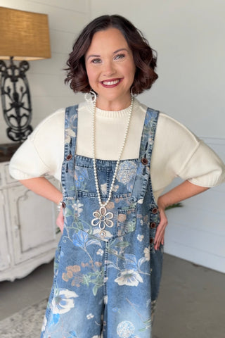 Clarabelle Overalls Denim by Easel Overalls Easel