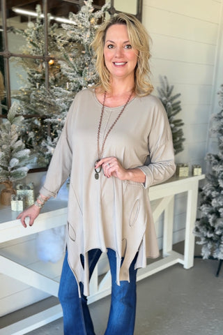 Amaya Taupe Shirts & Tops EZ