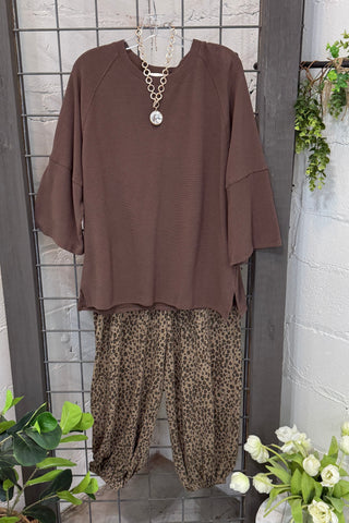 Cecelia Top Mocha by Umgee Shirts & Tops Umgee