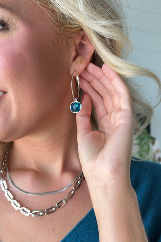 Real Gem Earrings Blue Zircon Earrings BFF