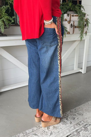 Sideview Jeans Dark Denim/Red RESTOCK Soon jeans Jodifl