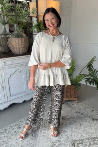 Jungle Jane Pants Taupe by Umgee Pants Umgee