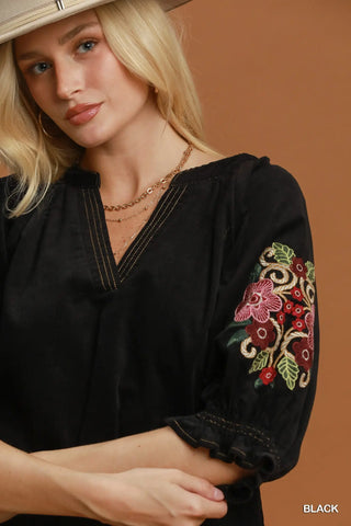 Seasoned Top Black by Umgee Shirts & Tops Umgee