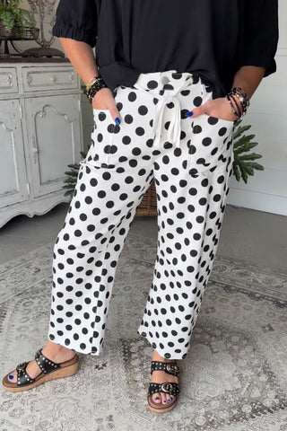 Ellie May Jeans Off White/Polka by Jodifl Pants Jodifl