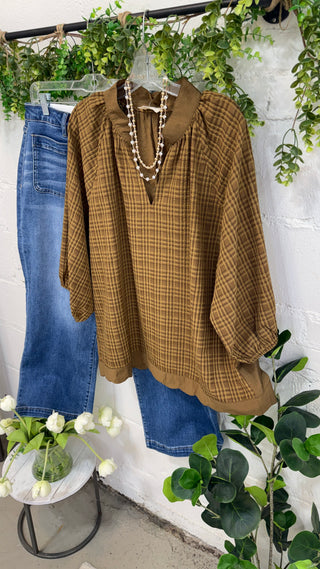 Ursula Top Brown by Umgee Shirts & Tops Umgee