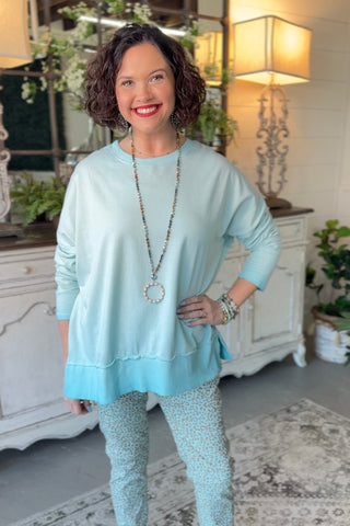 Happiness Top Aqua Shirts & Tops MuMu/JY