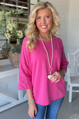Vivie Hot Pink Shirts & Tops MuMu/JY