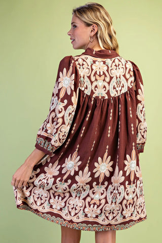 Betsy Dress Brown by Gigio Dresses Gigio