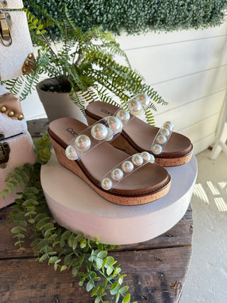 Happy Go Lucky Clear by Corky’s Sandal Corky's Footwear