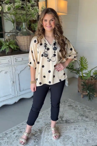 Shimmy Shine Taupe/Polka Dot by Jodifl
