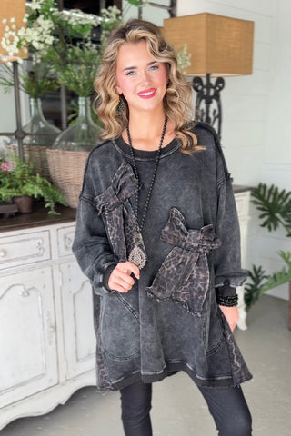 Bowdacious Black Shirts & Tops Blue Velvet