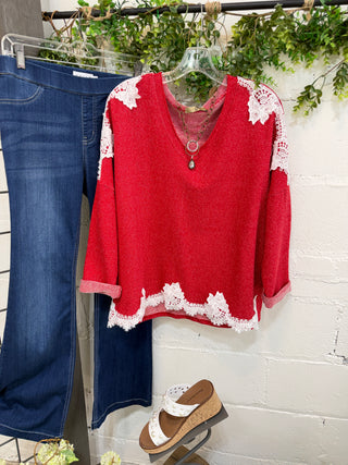Daydreamer Top Red Shirts & Tops MuMu