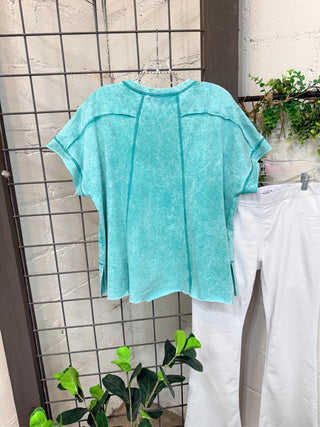 Lisbeth Top Aqua Shirts & Tops Sage+Fig