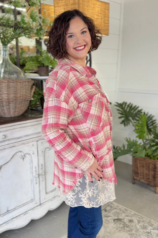 Belinda Shacket Pink RESTOCK Soon