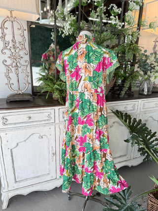 Nora Midi Dress Green Mix by Umgee