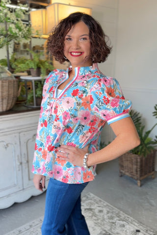 Pinky Promise Pink Floral by Umgee Shirts & Tops Umgee